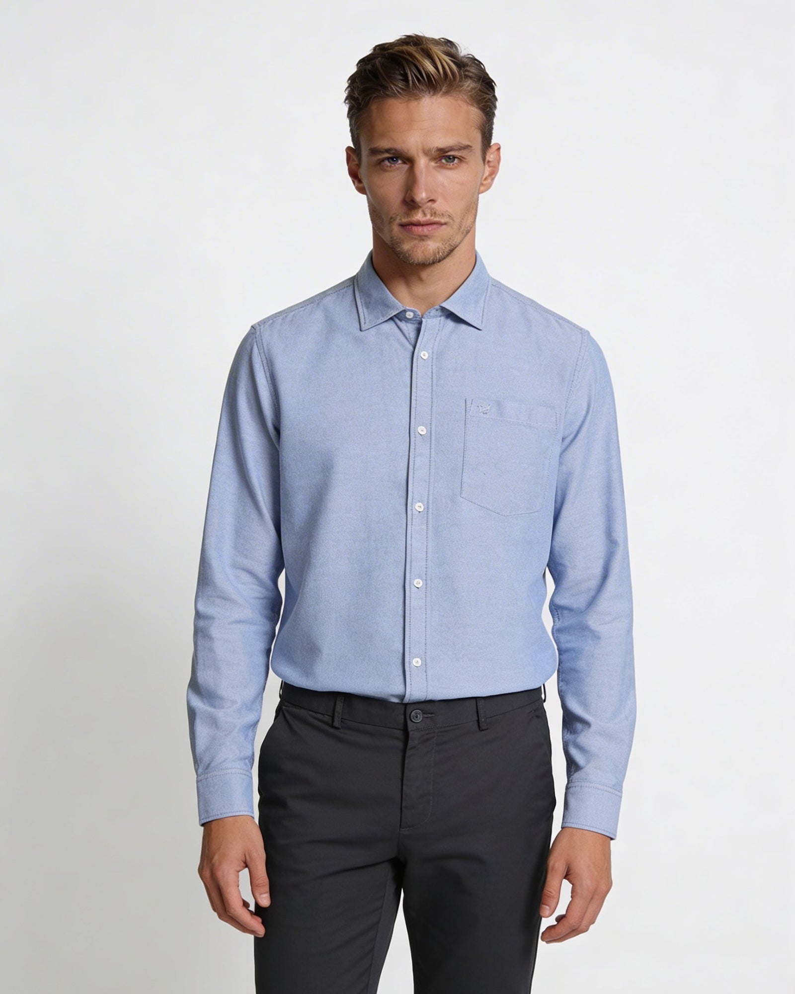 Blue Solid Shirt - Brando