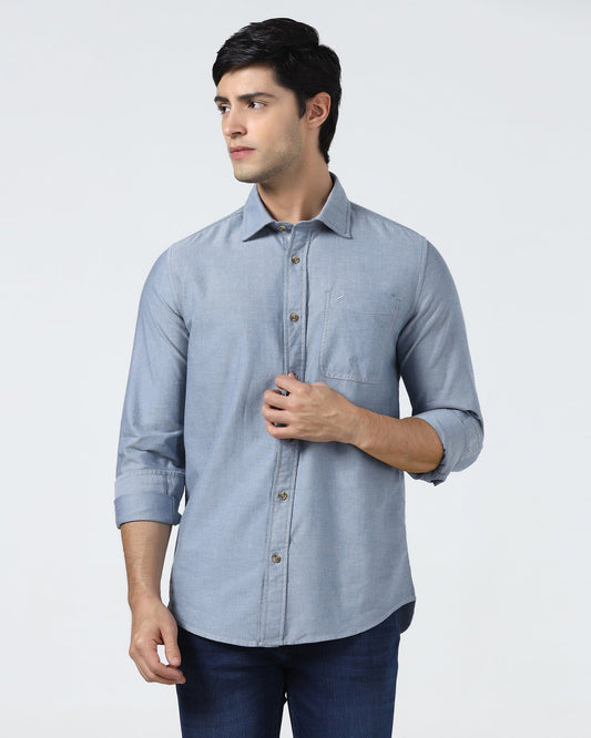 Blue Solid Shirt - Laos