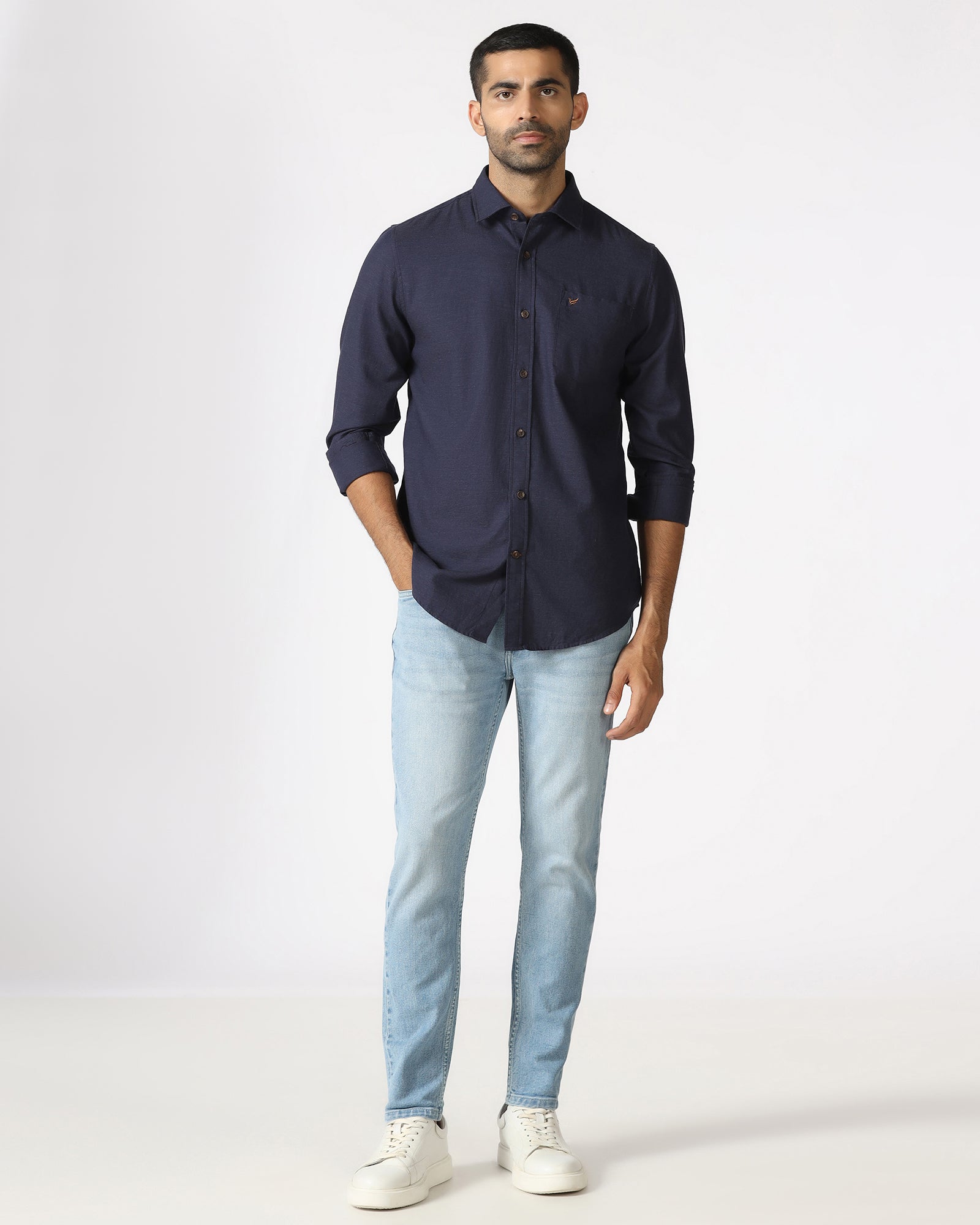 Blue Solid Shirt - Lenox