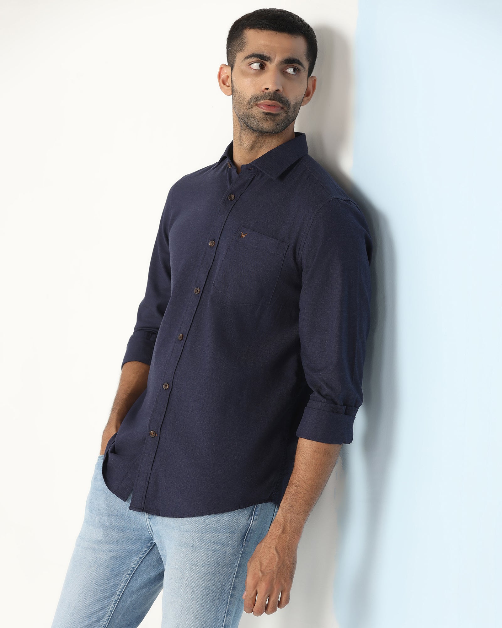 Blue Solid Shirt - Lenox