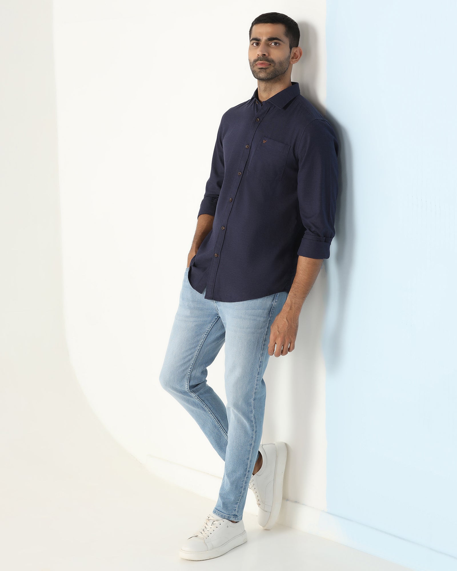 Blue Solid Shirt - Lenox