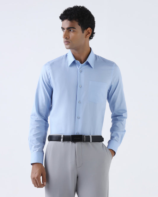 Blue Solid Shirt - Ocor