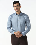 Blue Solid Shirt - Roger