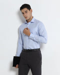 Blue Solid Shirt - Spiral