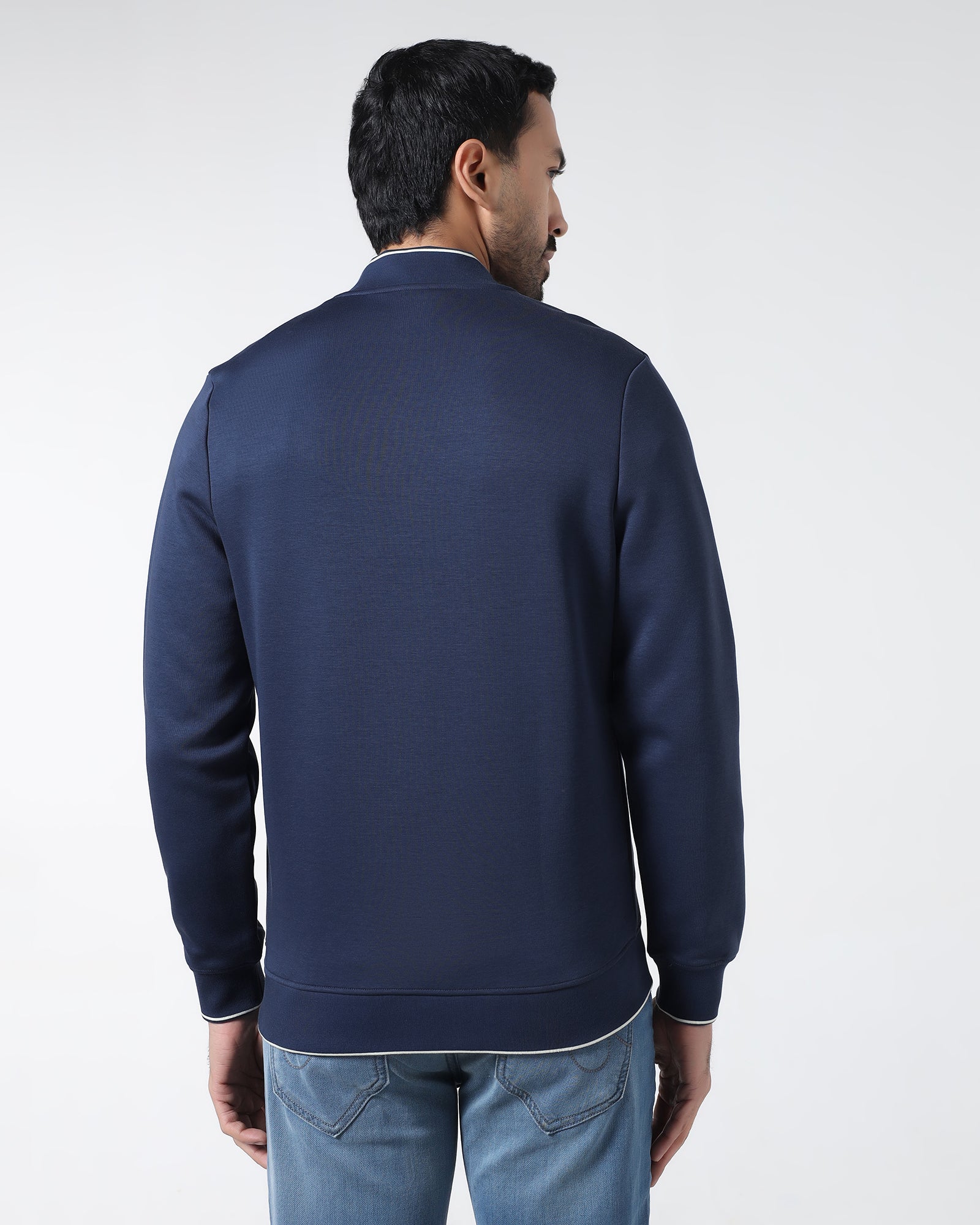 Blue Solid Sweatshirt - Morgo