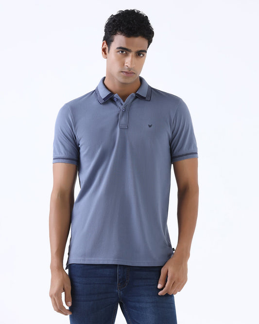Blue Solid Polo - Rupert