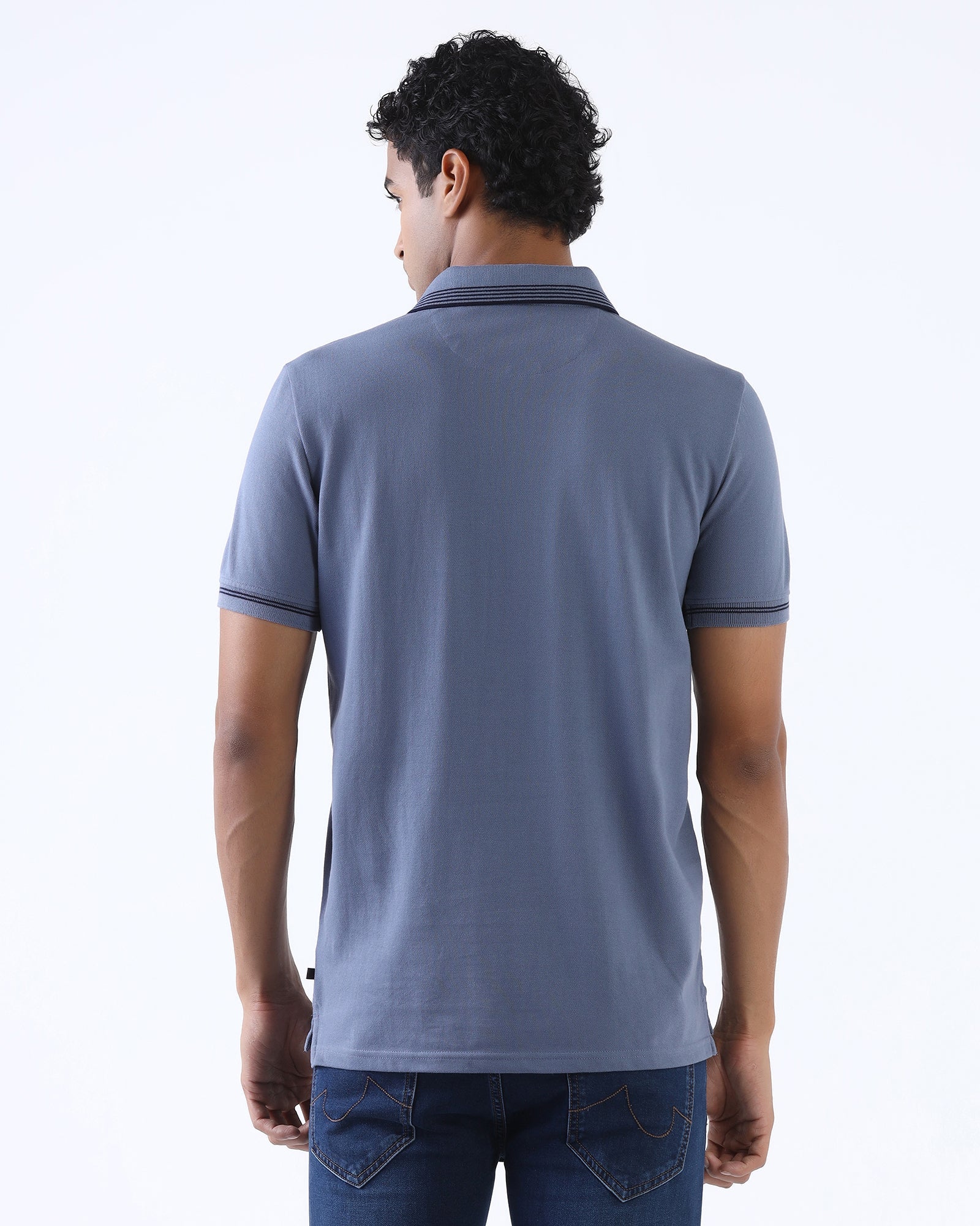 Blue Solid Polo - Rupert