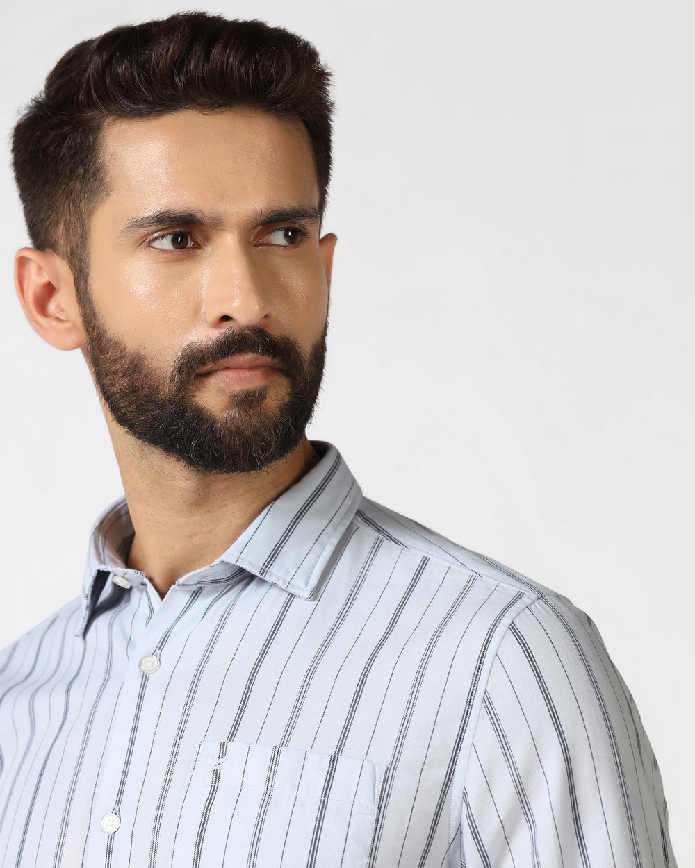 Buy Blue Stripe Shirt From Rakey Collection Online
