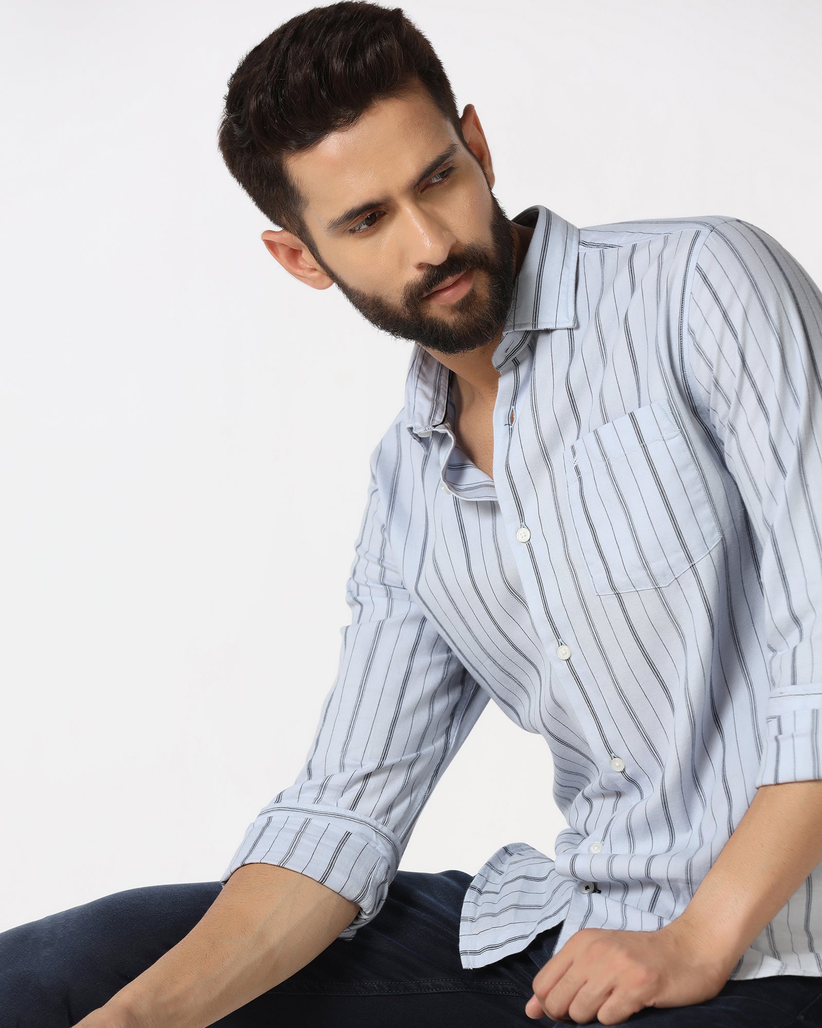 Blue Stripe Shirt - Rakey