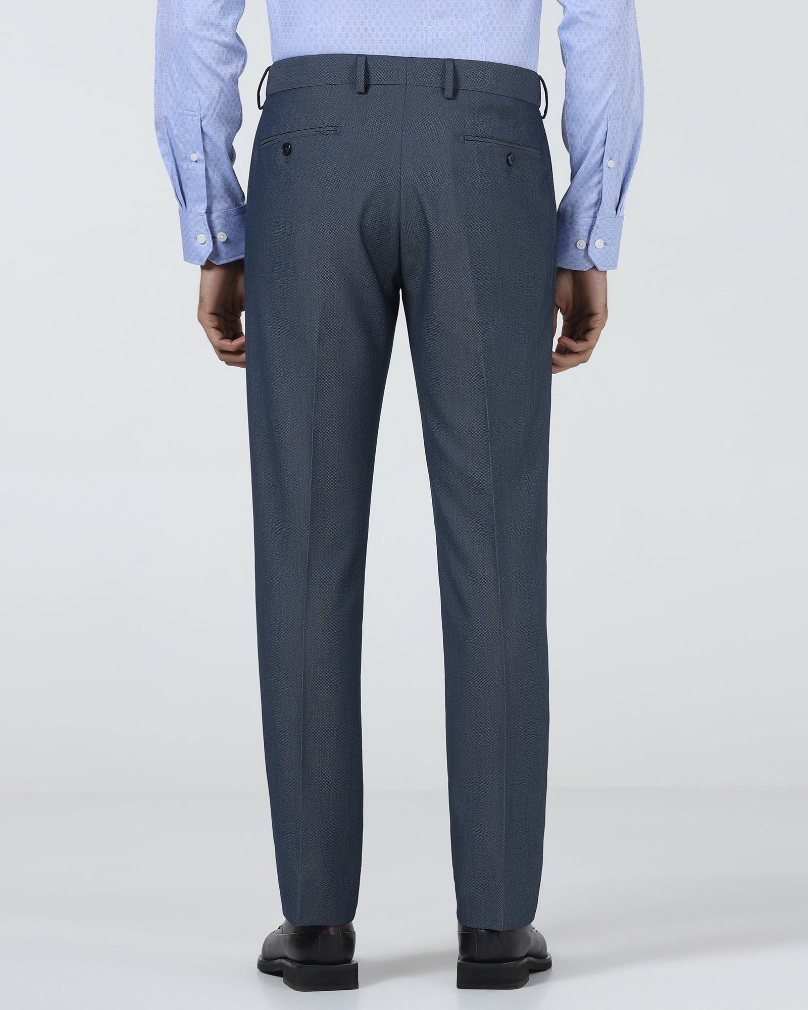 Blue Technowaist Textured Trouser - Alex