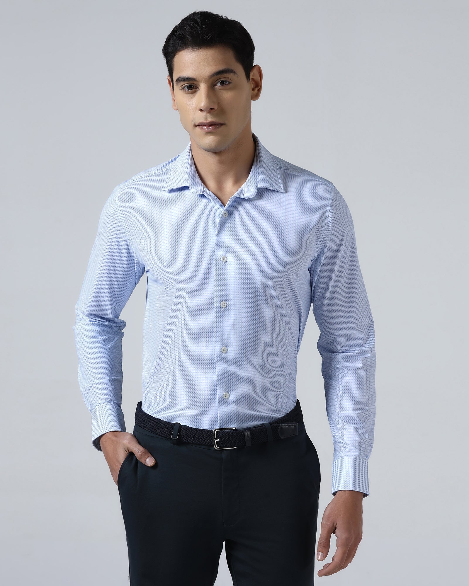 Blue TechPro Check Shirt - Velocity