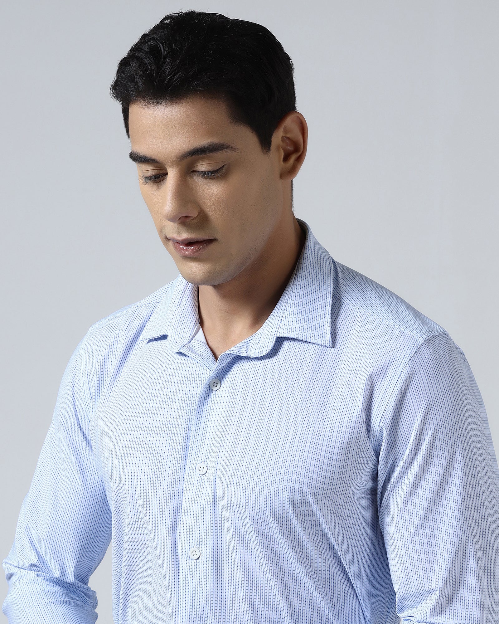 Blue TechPro Check Shirt - Velocity