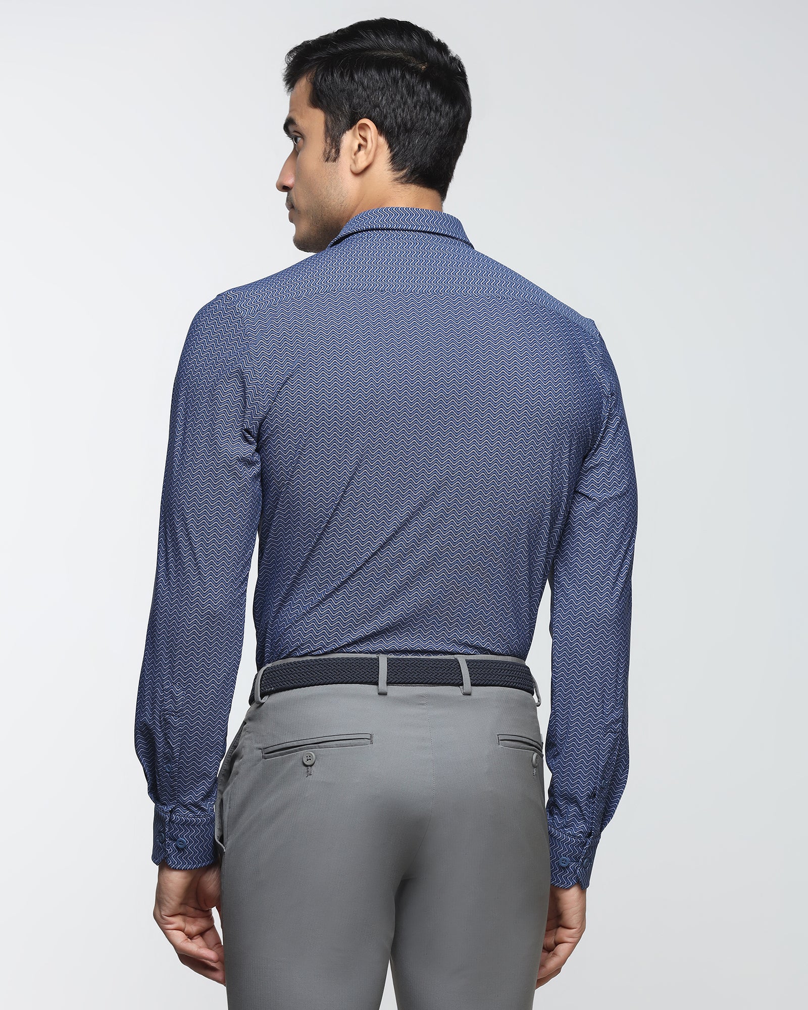 Blue TechPro Printed Shirt - Galaxy