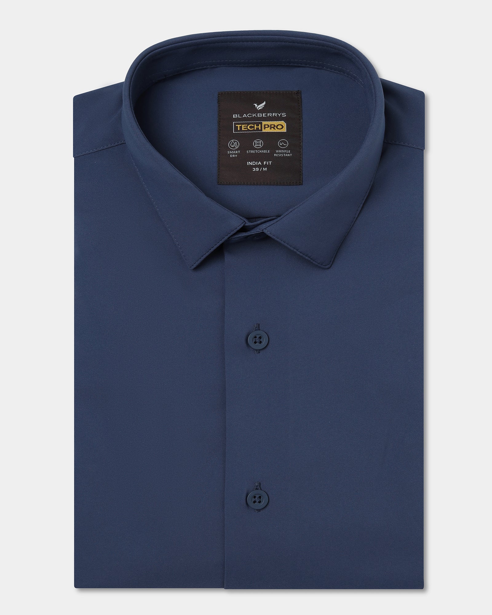 Blue TechPro Solid Shirt - Shephard