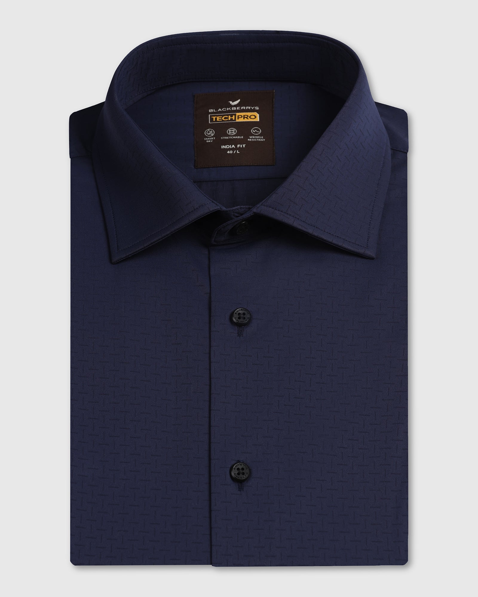 Blue TechPro Textured Shirt - Genepy