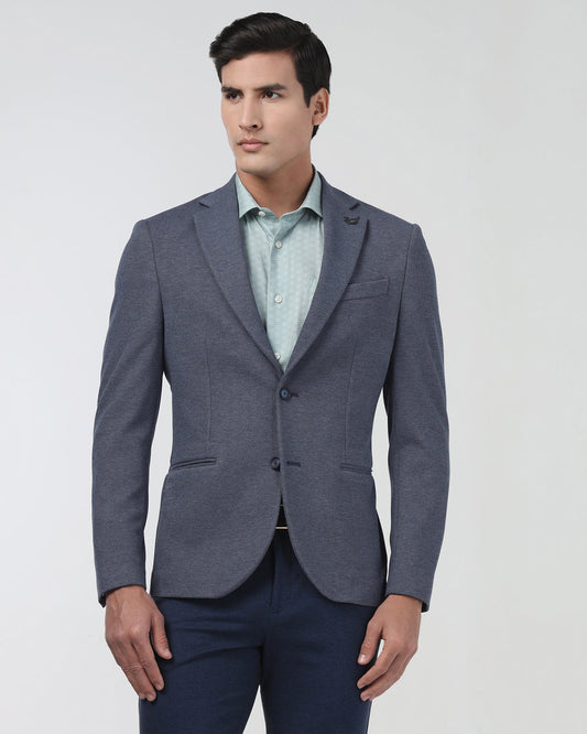 Blue Textured Jacket - Gio