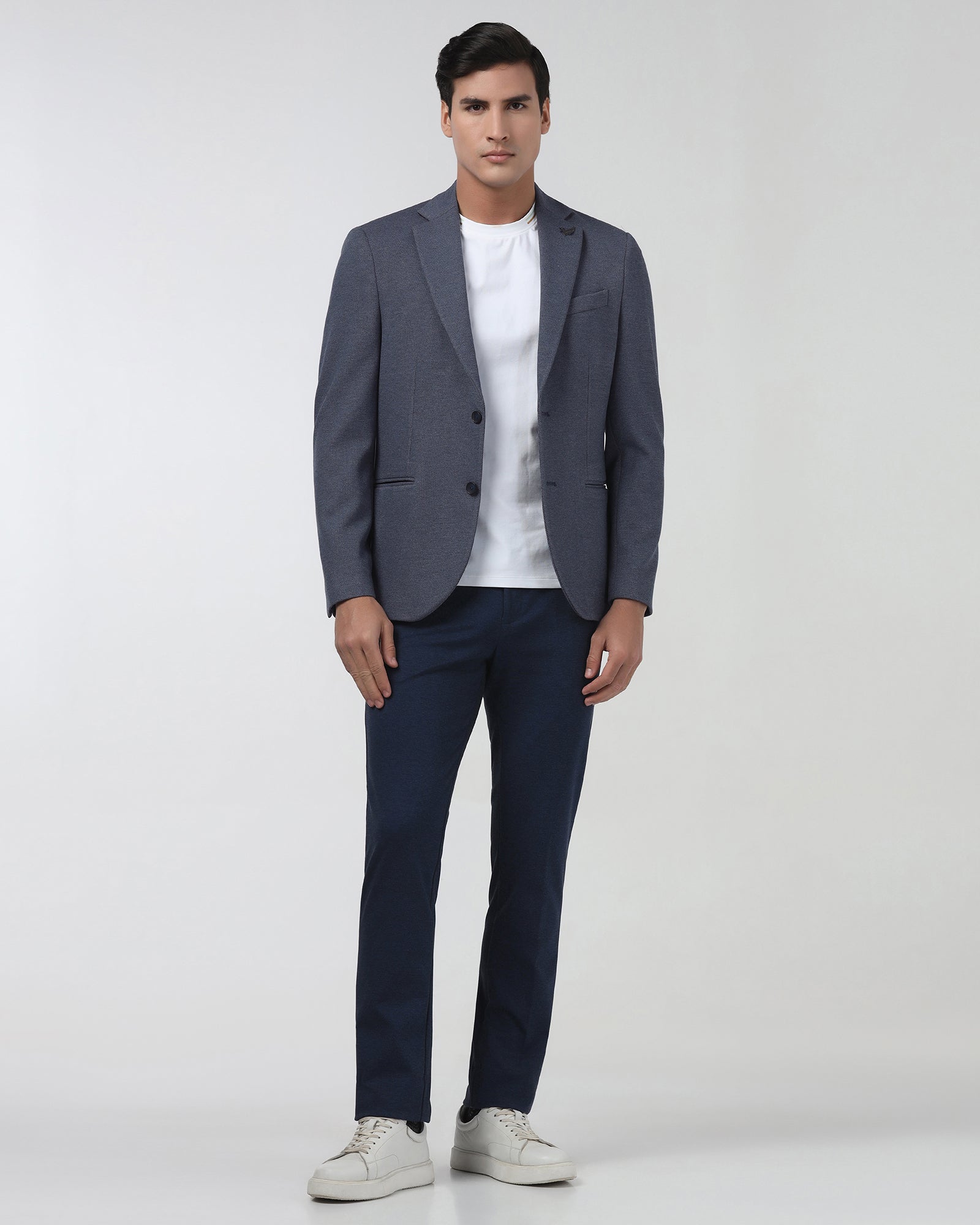 Blue Textured Blazer - Gio