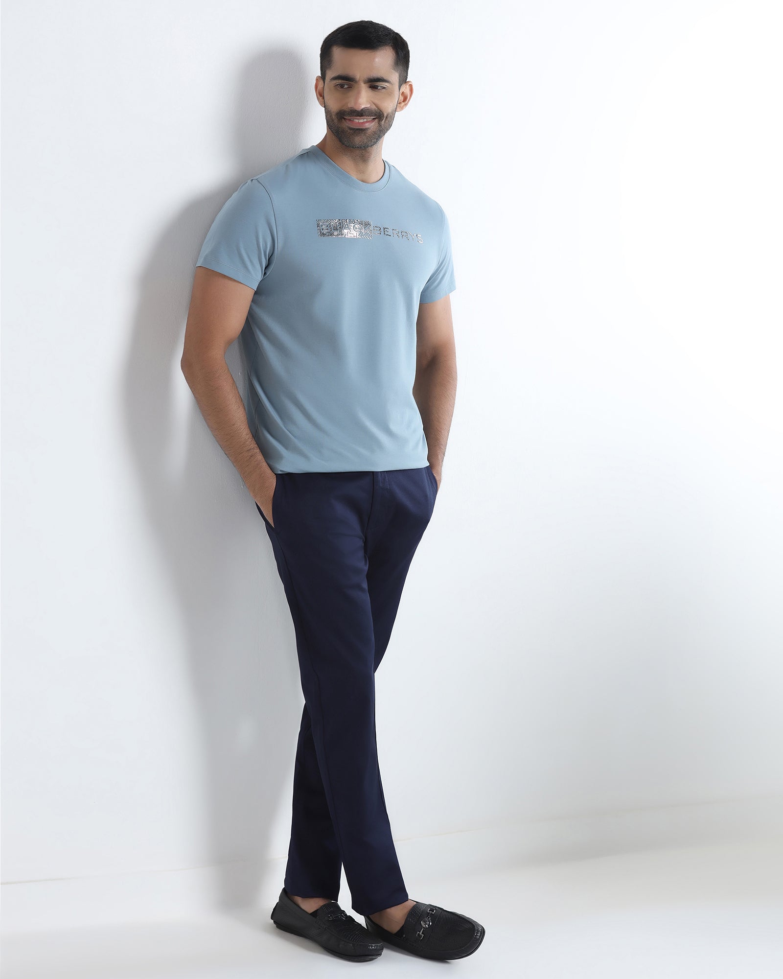 Blue Textured Khaki - Aspen