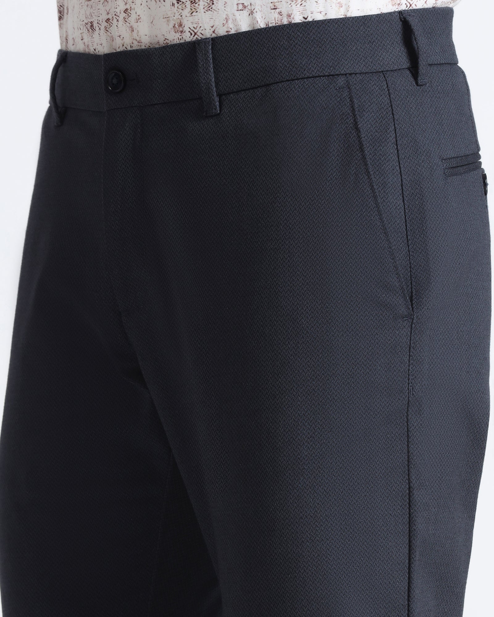 Blue Textured Khakis - Harry