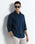 Blue Textured Shirt - Nuvan