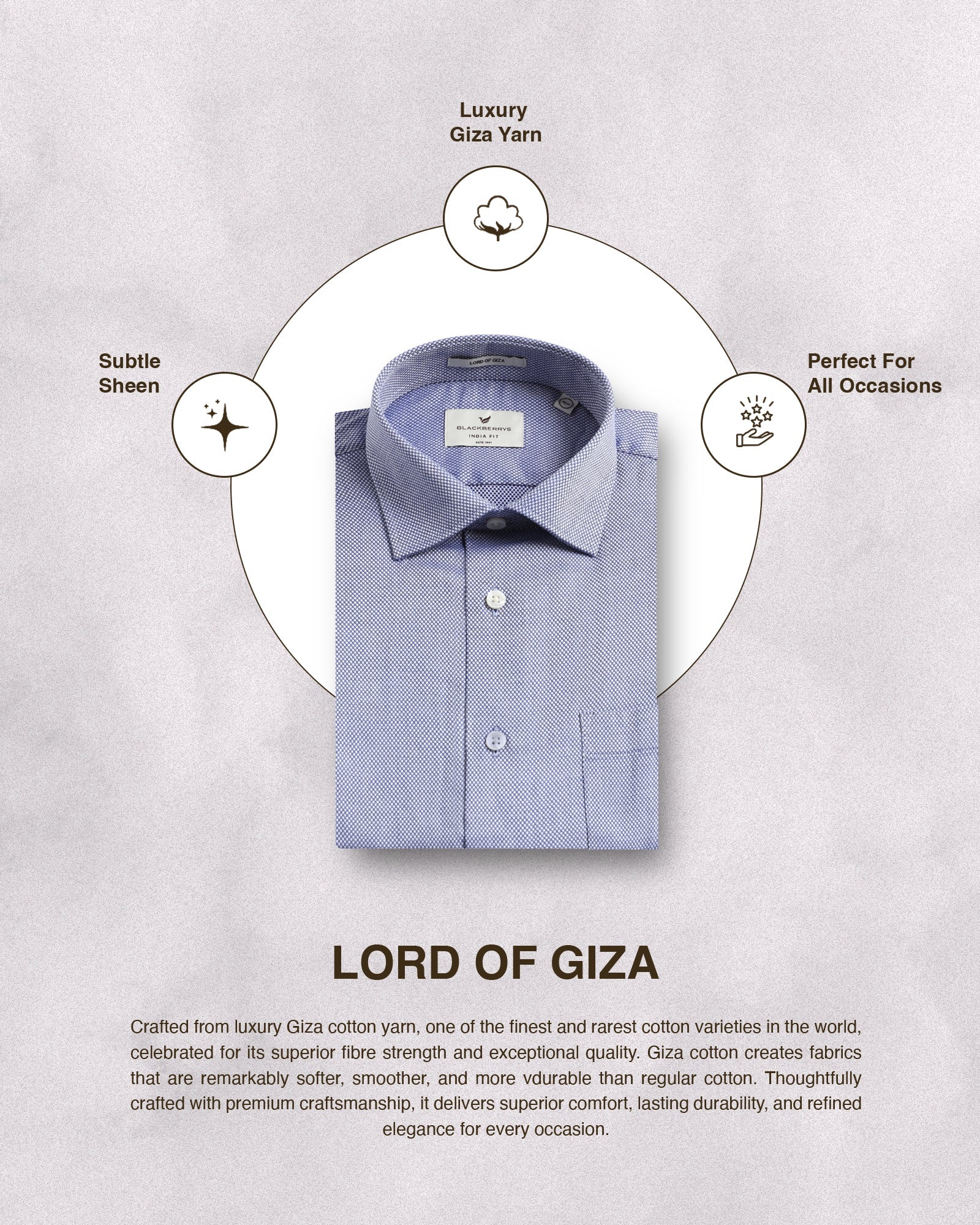 Blue Textured Shirt - Thanos