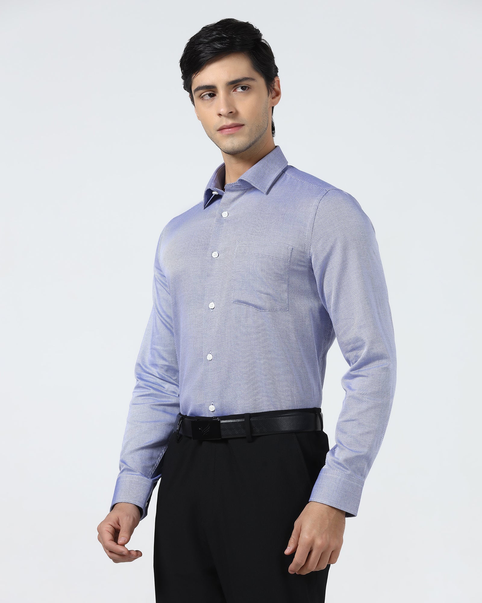 Blue Textured Shirt - Thanos