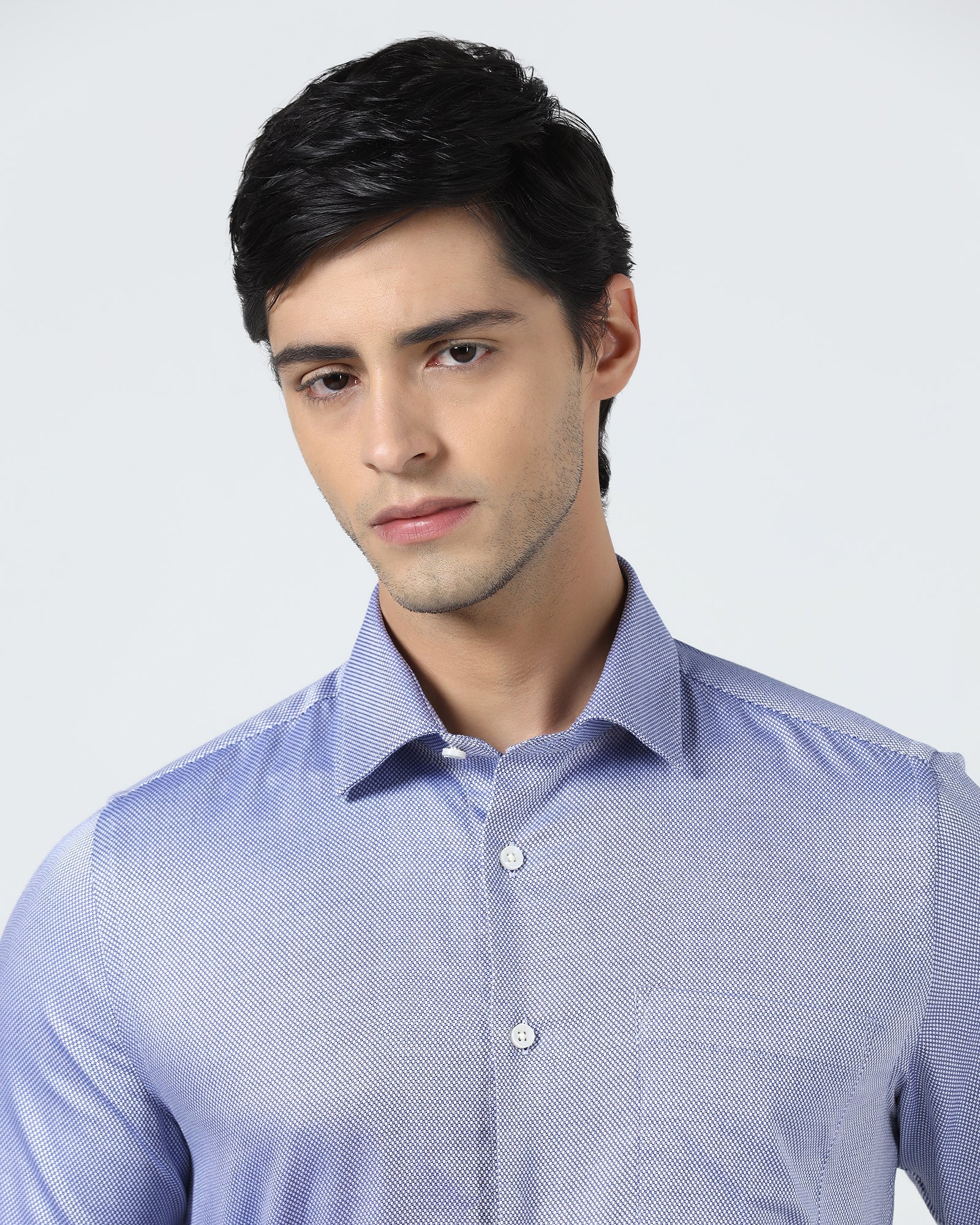 Blue Textured Shirt - Thanos