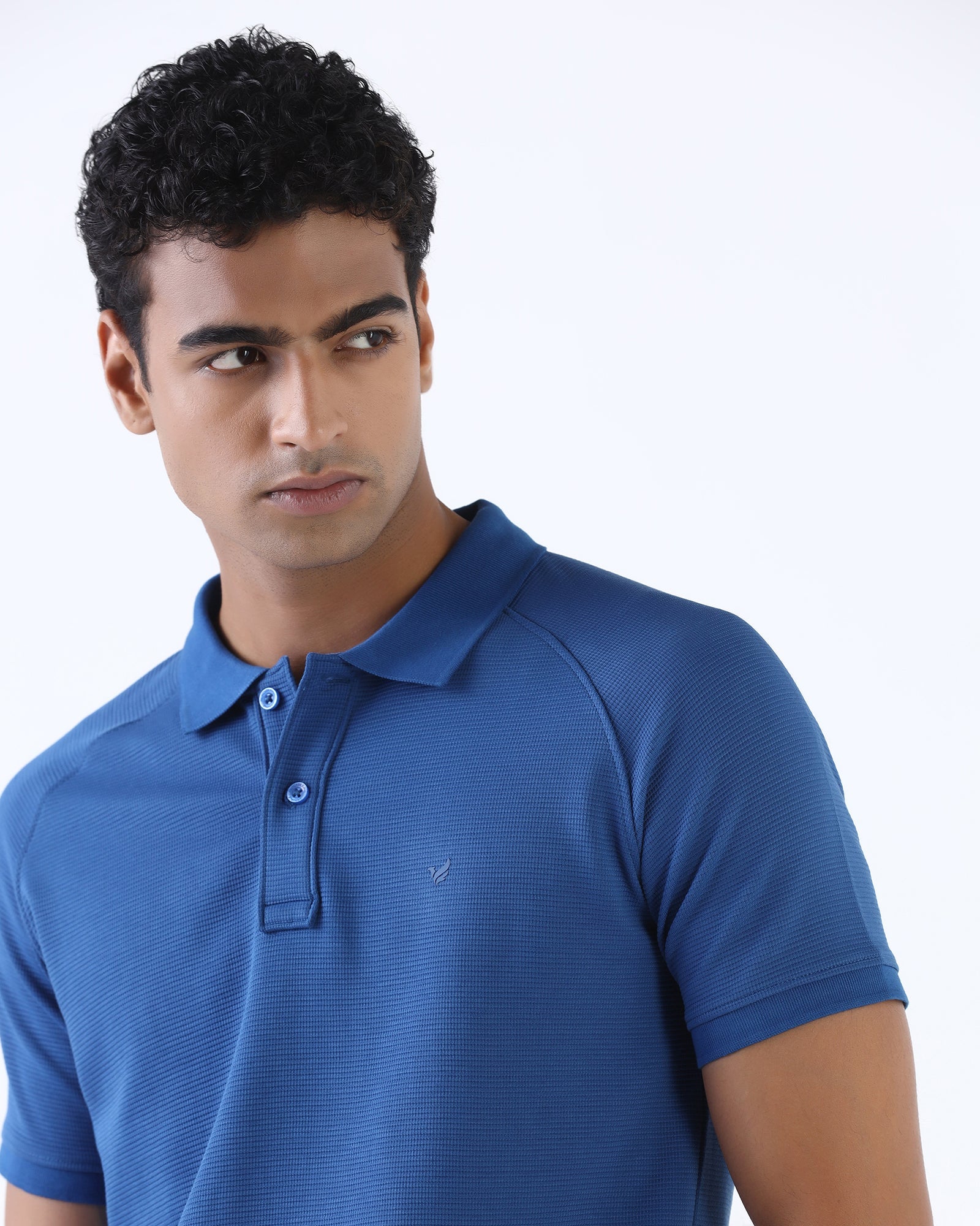 Blue Textured Polo - Jesper