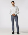 Blue Textured Trouser - Cuba