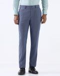 Blue Textured Trouser - George