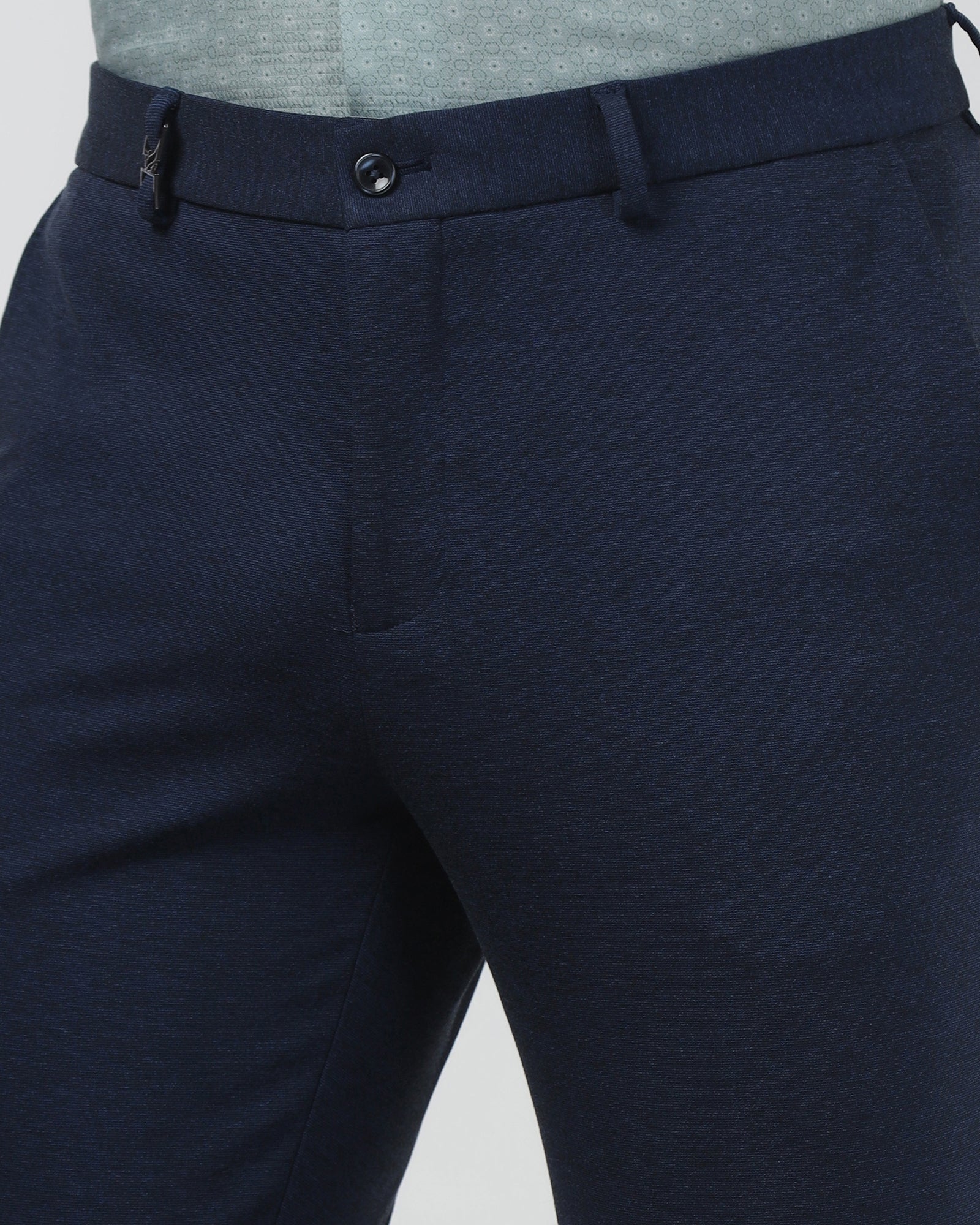 Blue Textured Trouser - Jay