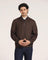 Bomber Coffee Brown Solid Zipper Jacket - Raul