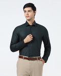 Bottle Green Textured Shirt - Atlas