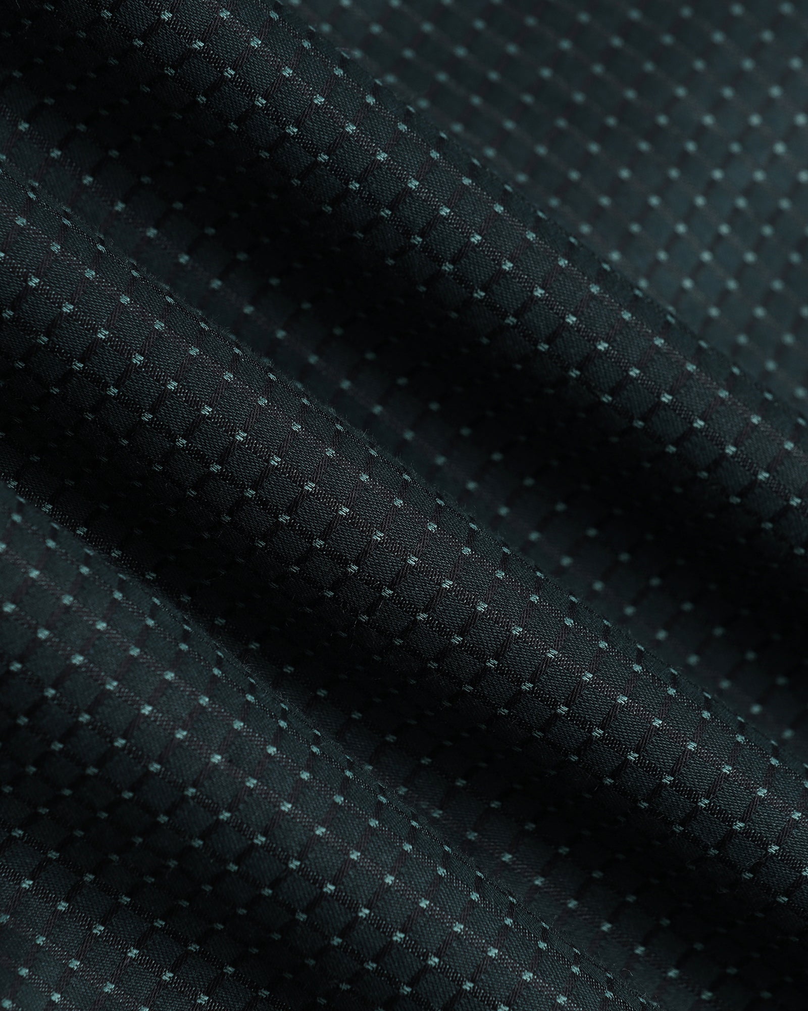 Bottle Green Textured Shirt - Atlas