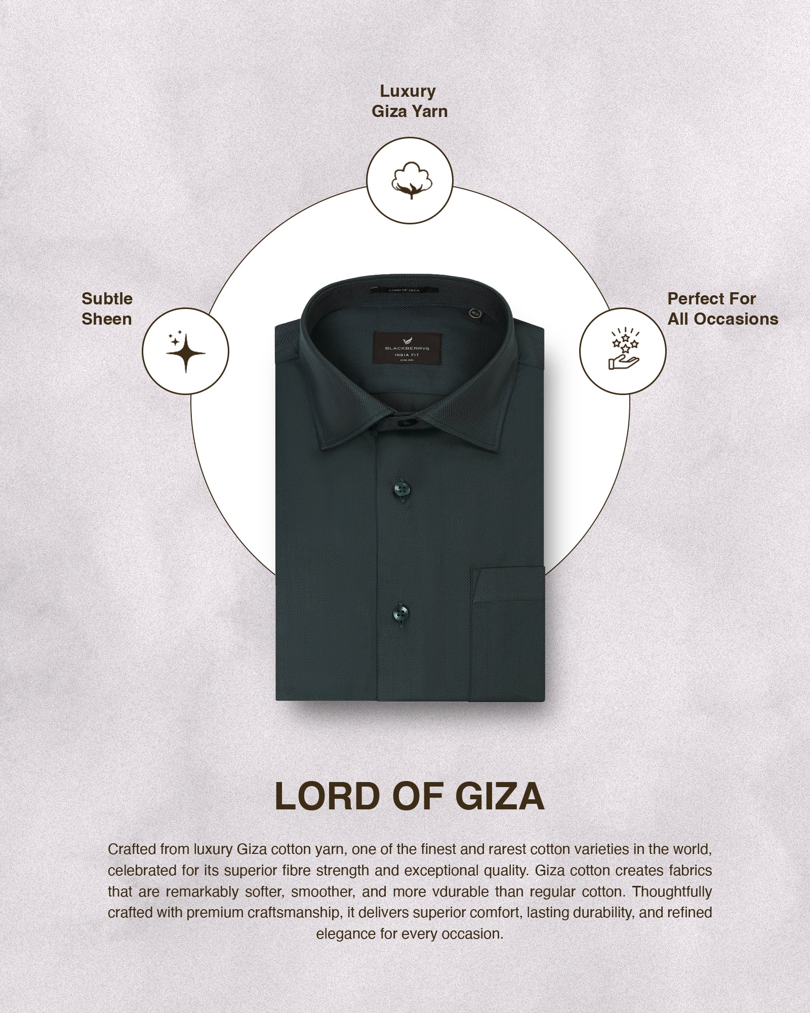 Bottle Green Textured Shirt - Magnus