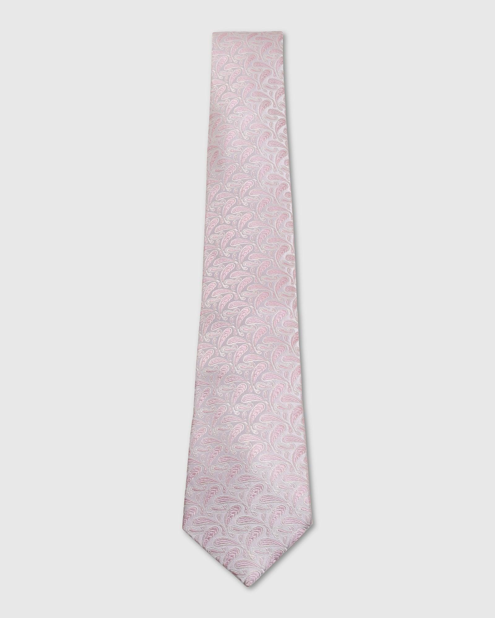 Boxed Combo Printed Tie And Pocket Square In Pink - Tang - Blackberrys