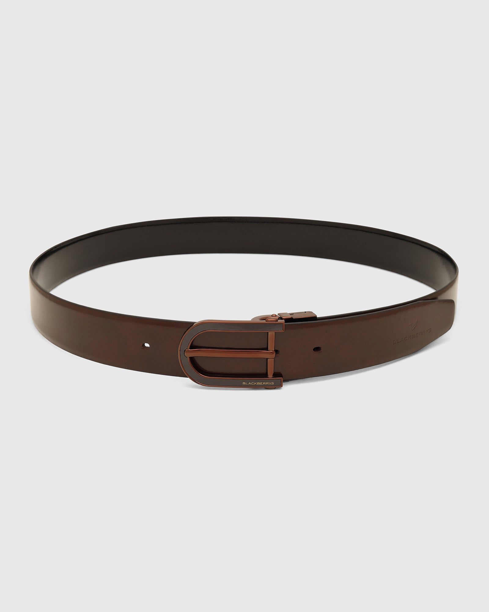 Leather Revesible Brown Black Solid Belt - Wilton