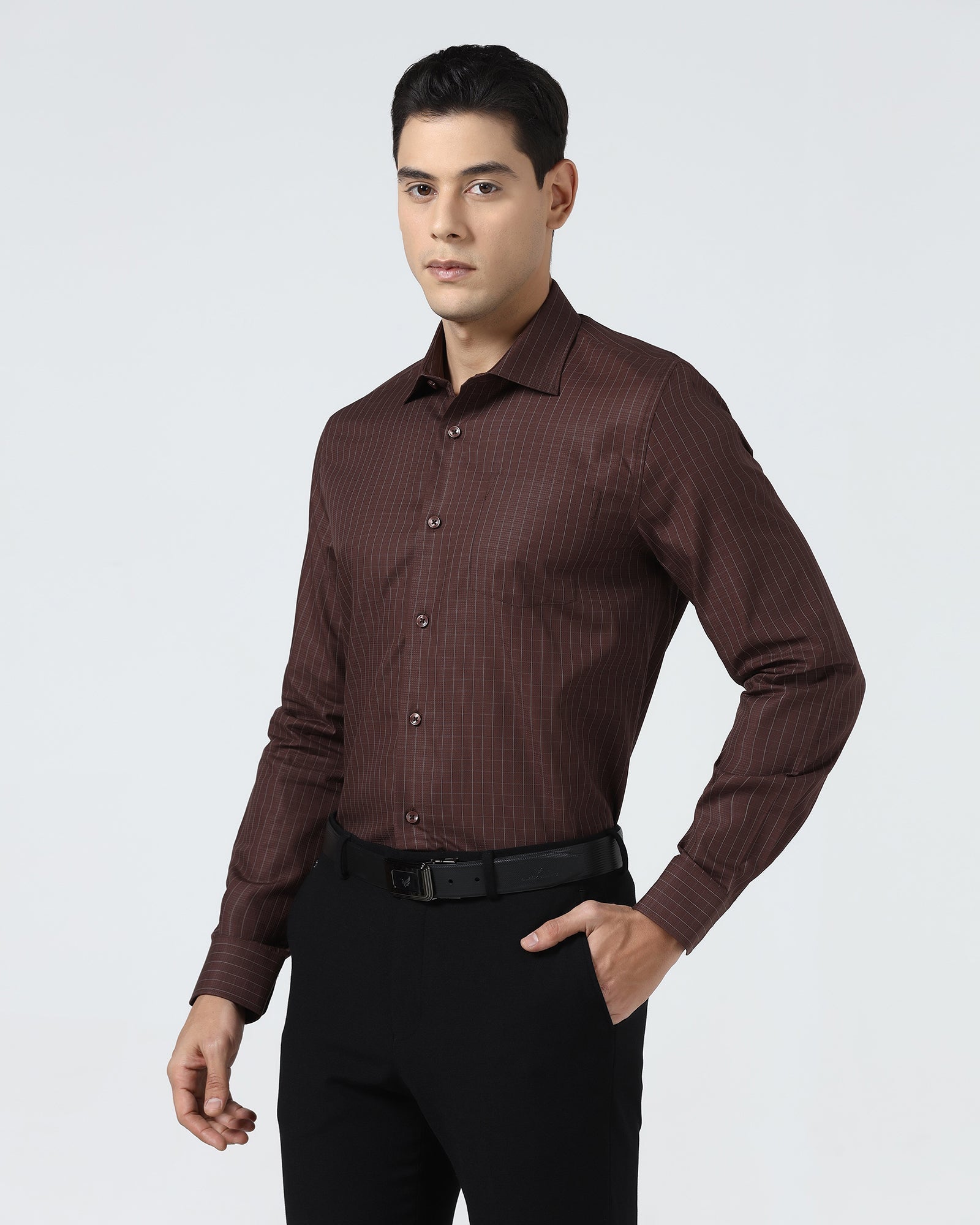 Brown Check Shirt - Canoe