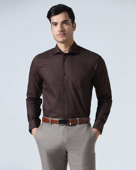 Brown Check Shirt - Echod