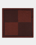 Brown Printed 100% Silk Pocket Square - Ashen
