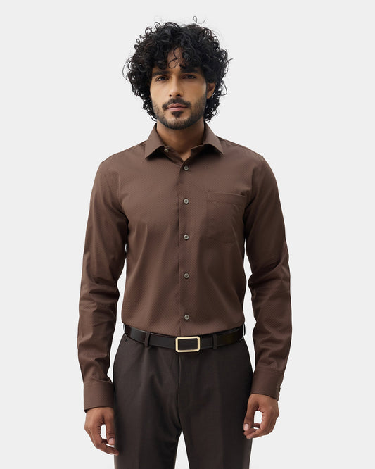 Brown Printed Shirt - Basis