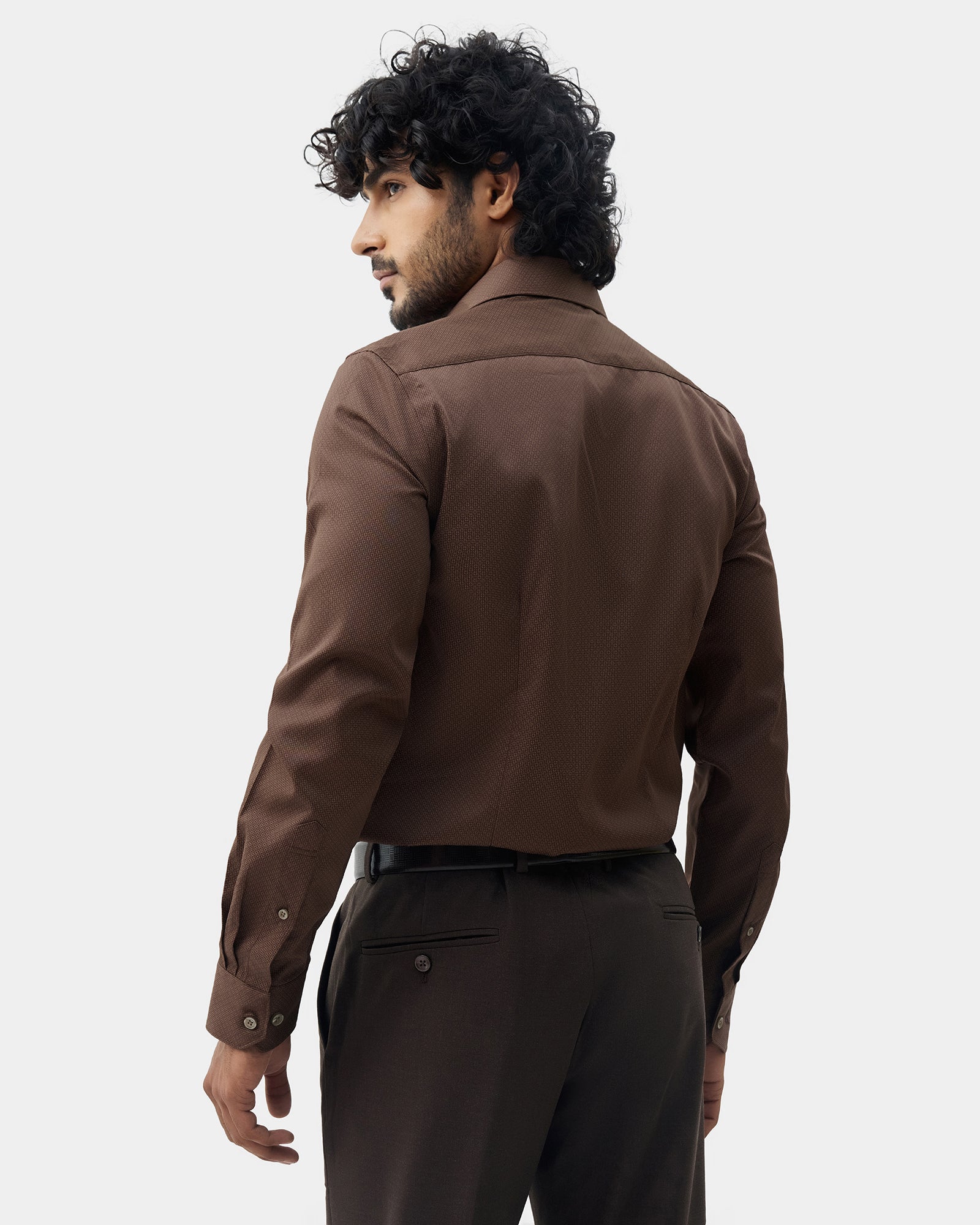 Brown Printed Shirt - Basis