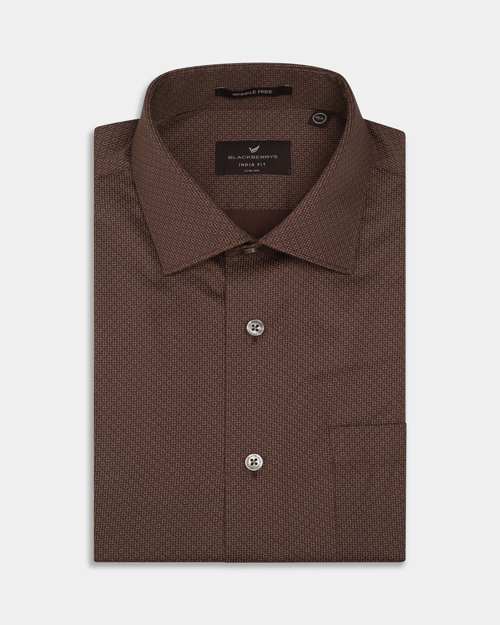 Brown Printed Shirt - Basis