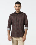 Brown Printed Shirt - Lionel