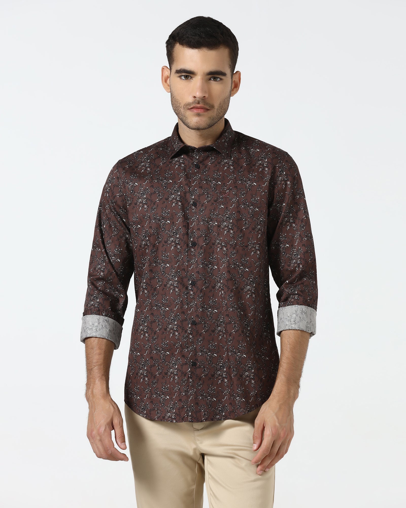 Brown Printed Shirt - Lionel