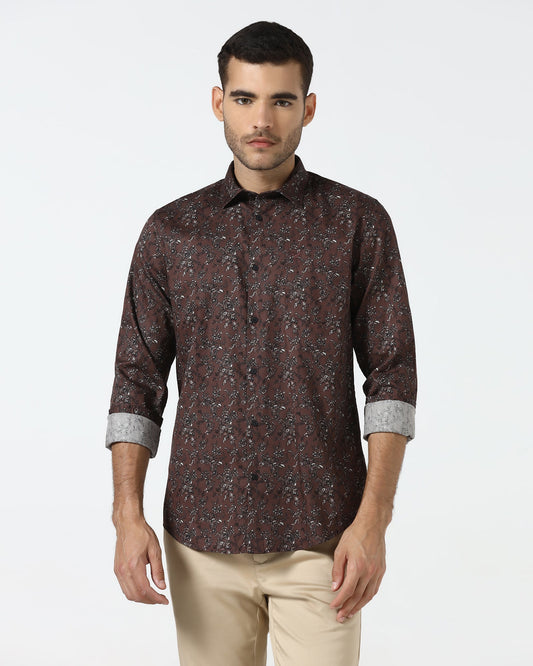Brown Printed Shirt - Lionel