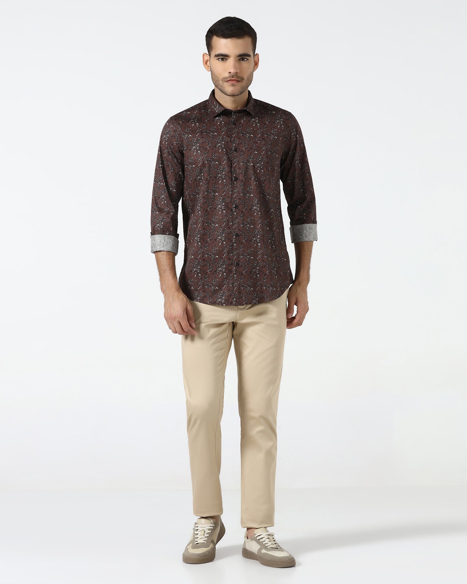 Brown Printed Shirt - Lionel