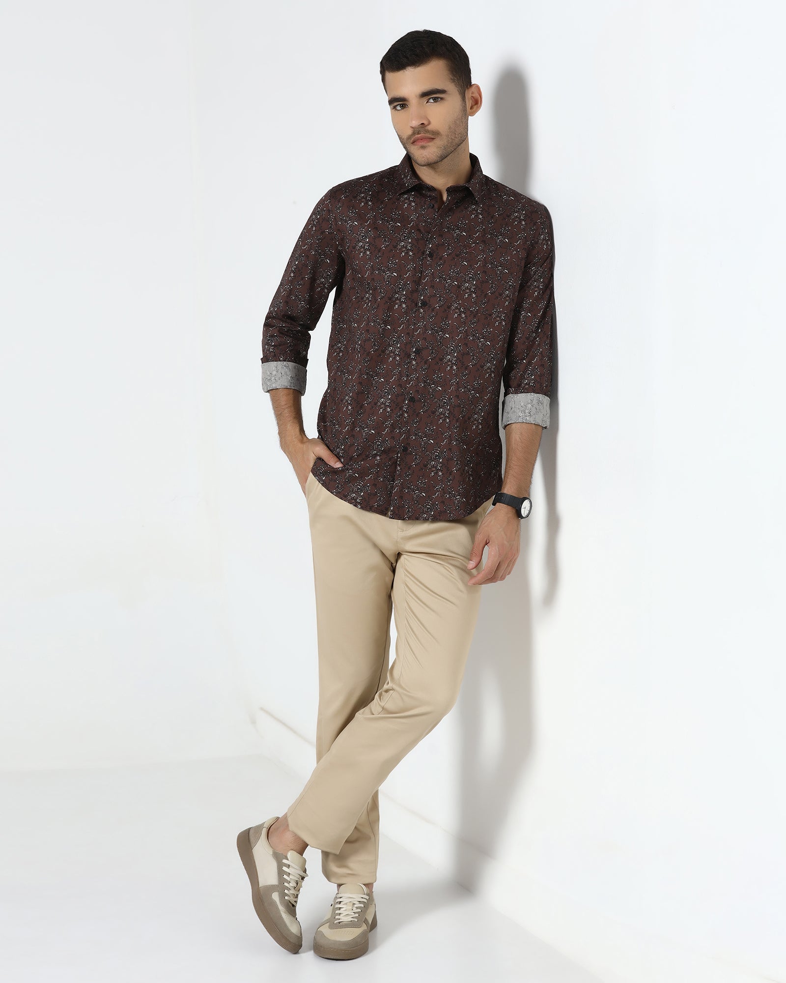Brown Printed Shirt - Lionel