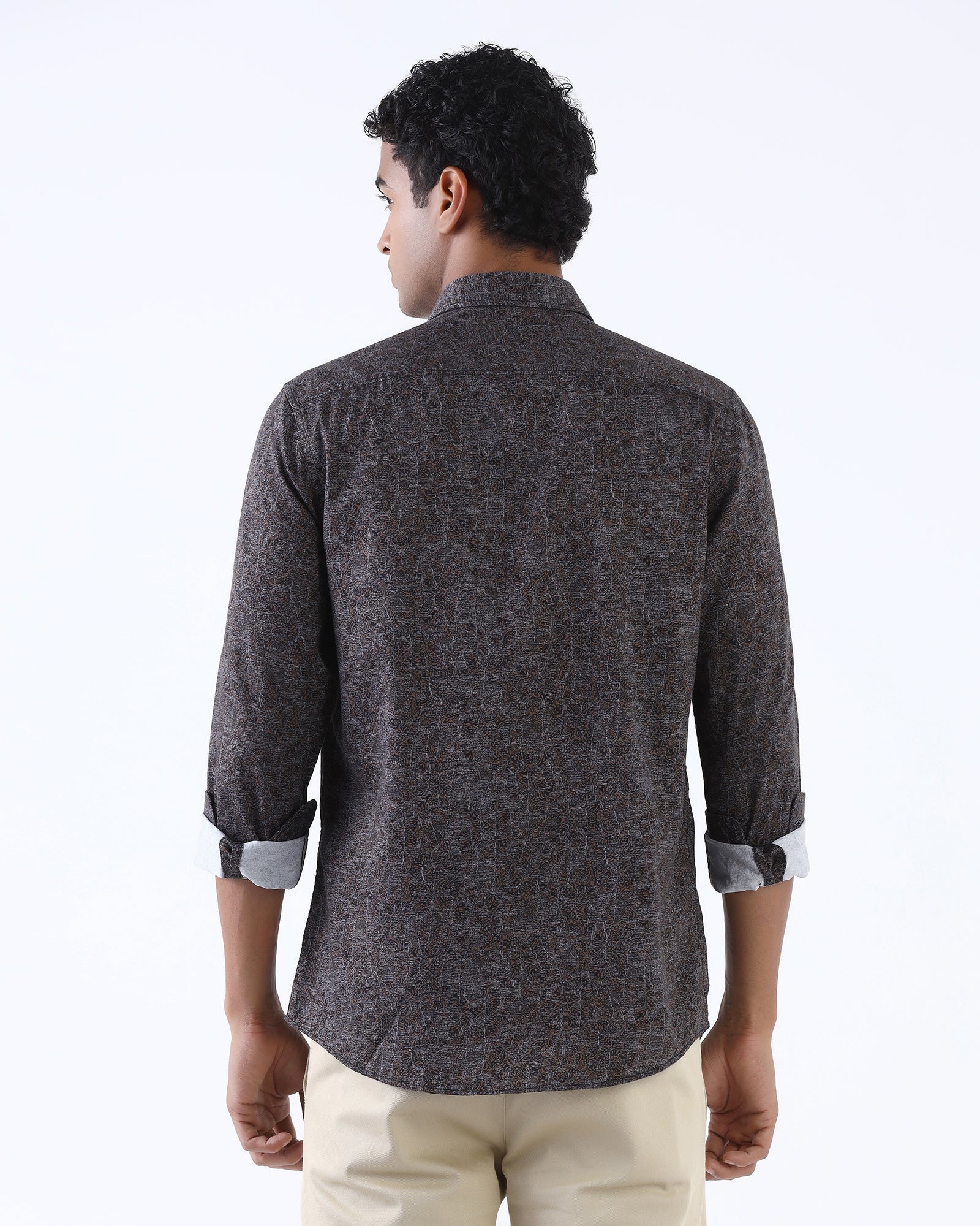 Brown Printed Shirt - Rehux
