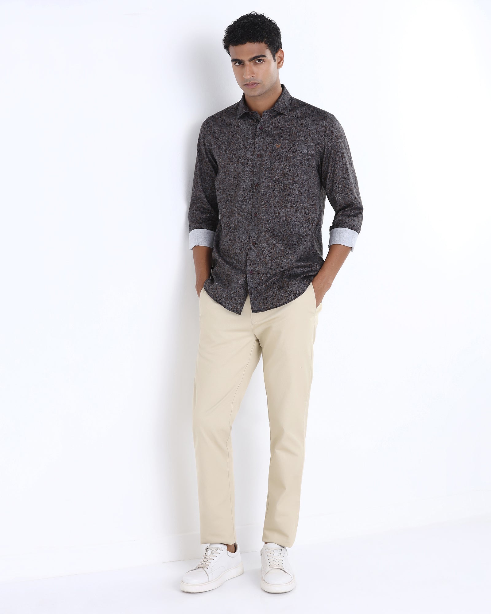 Brown Printed Shirt - Rehux
